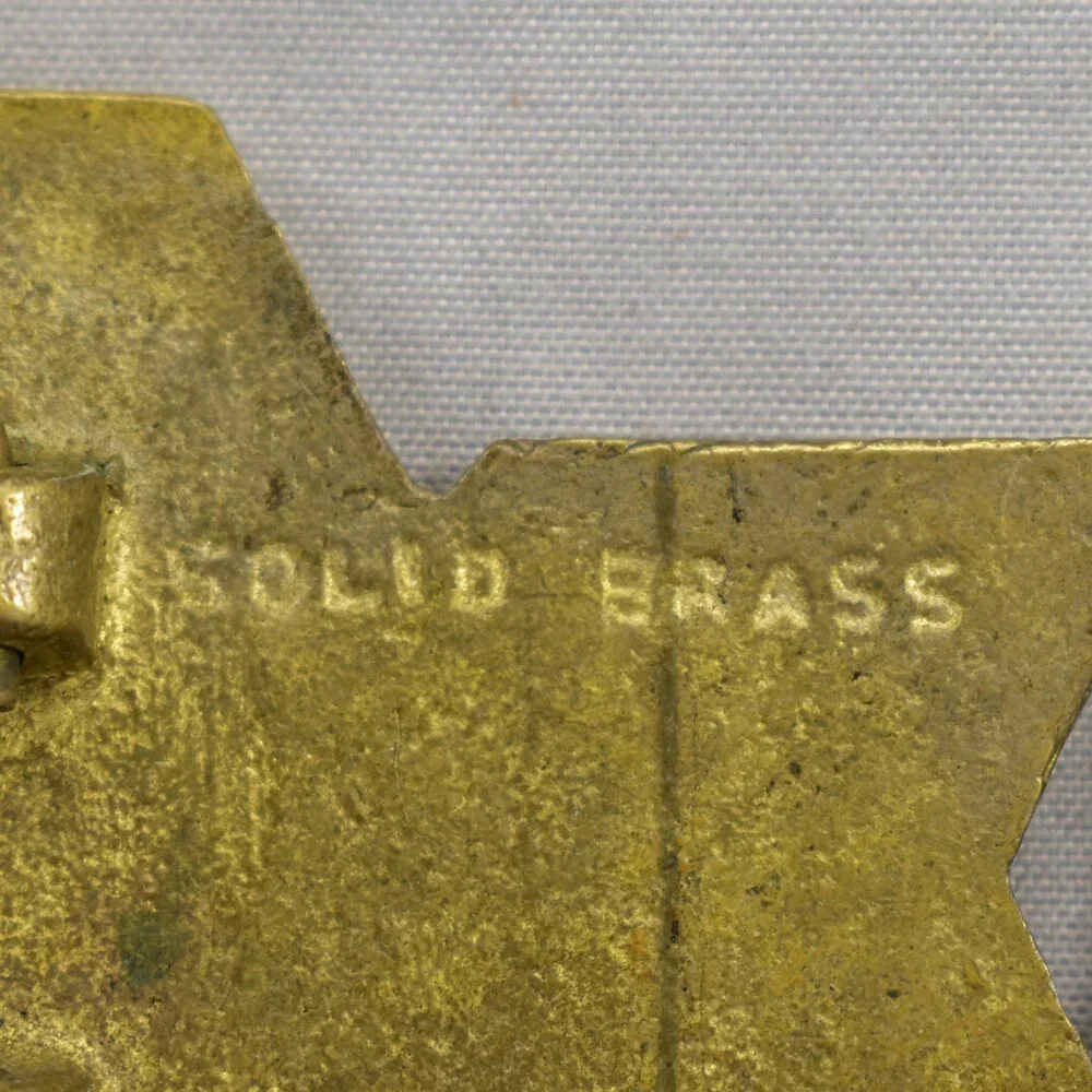 Belt Buckle 4X4 Four By Four Solid‎ Brass Four Wheel Drive Made In Taiwan R.O.C.